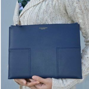 Tory Burch Block T travel pouch/ envelope clutch